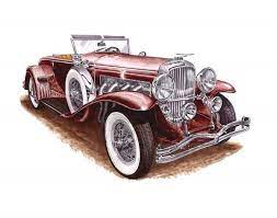 An Art Print Using Colored Pencils Of A 1930 Duesenberh Model J Roadster Coupe Classic Car Art Art Of Classi Duesenberg Car Classic Cars Vintage Classic Cars