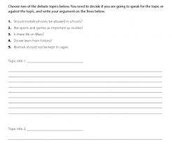 Topics for debate abound, but coming up with one for class can be hard. Debate Topics 3
