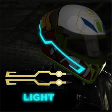 Motorcycle Helmet Led Light Sticker Diy Riding Helmet Led Light Motorbike Safety Reflective Led Strip Modification Acce Helmet Light Motorcycle Helmets Led Kit