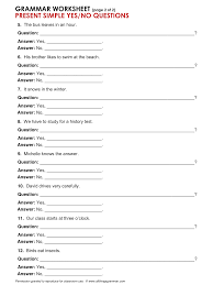 English Grammar Yes No Questions Present Simple Www Allthingsgrammar Com Yes No Questions Present Ht Learn English English Grammar English Grammar Exercises