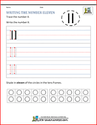 kindergarten writing worksheets numbers to 11 to 20
