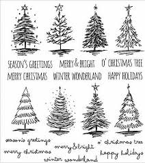 Black And White Christmas Tree Doodle Tim Holtz Scribbly Christmas 7 X 8 1 2 Unmounted Rubber Stamp Set This Package Contains Twenty Deeply Christmas Stamps Christmas Doodles Christmas Cards