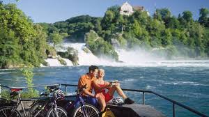 Island At The Rhine Falls Neuhausen Schaffhausen The Rhine Bike Route Goes Right By The Falls Bike Route Island