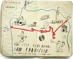 Hand Drawn City Maps That Outline Short Tours For Visitors Sketch Book Cartography Travel Sketchbook