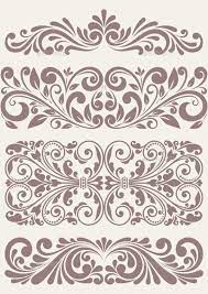 Set Vintage Ornate Borders Ornate Borders Retro Ornaments Stencil Patterns