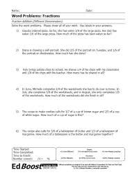 Each worksheet has a detailed key with full work, not this is the first series of worksheets that deal with unlike denominators. Word Problems Fraction Addition Different Denominators Edboost