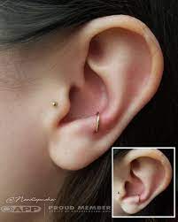 Here Is A Fully Healed Tragus And Anti Snug Tragus Thingamagig I Did A While Back She Loved The Look Earings Piercings Cute Ear Piercings Simple Stud Earrings