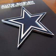 Dallas Cowboys Auto Emblem New Chrome Metal And Navy Blue Enamel Official Nfl Peel And Stick Strong Foam A Dallas Cowboys Star Football Decal Dallas Cowboys