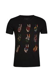 john varvatos mens peace sign t shirt black linea fashion