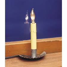 4 Crimped Tin Window Sill Candle Primitive Christmas Holiday Light Metal Taper Ebay Window Candles Holiday Lights Candle Set
