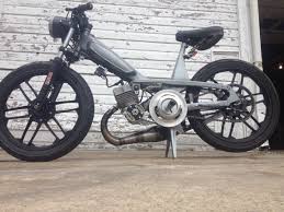 Garage Build Silver Moby 40t Moped Bike Custom Moped Moped Scooter