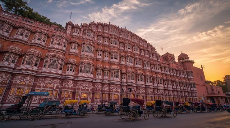 Hawa Mahal in the quiet morning light, AI generated