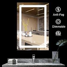 Backlit mirror rectangle 48 x 28 in makes a cool statement in vanities or bathrooms. Buy Bath Knot Led Bathroom Makeup Vanity Mirror With Lights Wall Mounted Backlit Mirror Vanity Lighted Mirror With Etl Certification For Whole Mirror 24 X 36 Inch Online In India B07x3y2zqy