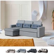 Scopri subito migliaia di annunci di privati e aziende e trova quello che cerchi su subito.it. Divano Letto Con Penisola Ad Angolo 3 Posti Smeraldo Per Soggiorni E Salotti Colore Grigio Sadiz712tegc