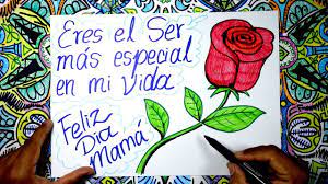 Dibujos para el día de la madre | cómo dibujar una flor para mamá. Como Dibujar Un Rosa Para El Dia De La Madre Youtube