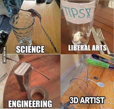 Science Vs Engineering Vs Liberal Arts Vs 3d Arts Art Jokes Happy Birthday Funny Birthday Humor