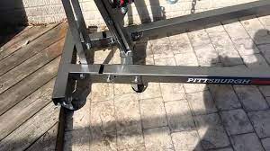 Folding design for easy storage. Harbor Freight 1 Ton Engine Hoist Part 2 Youtube