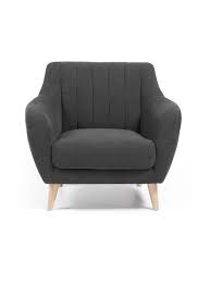 Pies de madera de haya natural barnizada. Fauteuil Kody Patchwork Bleu