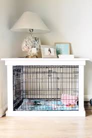 This Diy Dog Crate Is Supercute And Looks Like A Chic Piece Of Furniture Dog Crate Furniture Crate Furniture Diy Dog Crate
