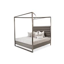 The atwater living cara metal canopy bed will leave you waking up feeling like royalty. Michael Amini Beds Metro Lights 9010000ck 809 California King Metal Canopy Bed California King From Dream Mattress