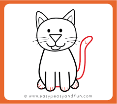 Easy pictures to draw for beginners. How To Draw A Cat Step By Step Cat Drawing Instructions Cute Cartoon Cat Easy Peasy And Fun