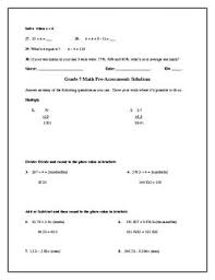 Free Math Pre Assessment Of Basic Skills Grades 6 8 I Would Make It For Third Grade Math Instruction Maths Activities Middle School Free Math