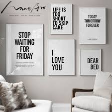 Canvas Wall Art Set Letter Painting Pictures For Living Room For Bedroom Nordic Decoration Home Posters And Prints Painting Calligraphy Aliexpress Find all the ready to hang pictures you need to create your own living room art exhibition and show your personality.