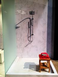 Open Big White Shower In Corian Luna White White Shower Corian Solid Surface Corian