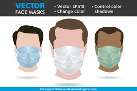 Paling sering pakai masker kain minimal dua lapis. Medical Face Mask Vector