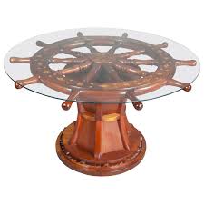 Nautical Ships Wheel Coffee Table 1stdibs Com Nautical Coffee Table Nautical Home Nautical Decor Bedroom
