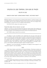 PDF) Epilepsia do lobo temporal com aura de prazer : relato de caso