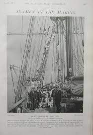 1902 PRINT ROYAL NAVY LADS AT WORK UNDER INSTRUCTORS ON INDUSTRIAL  TRAINING-SHIP | eBay