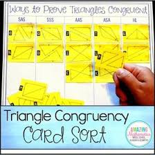 Proving Triangles Congruent Card Sort Proving Triangles Congruent Sorting Cards Sorting Activities