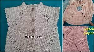 kiz cocuklarina dikissiz bolero yapilisi nazarca com baby knitting patterns bebek yelek yelek