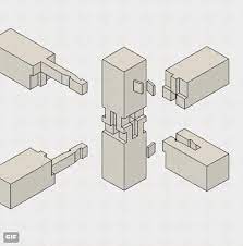 車知栓継仕口四方差 japanese joinery wood joints woodworking projects furniture