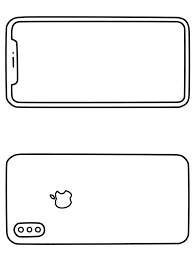 Purple, yellow, green, white, black, and (product) red. Apple Iphone Coloring Page 1001coloring Com