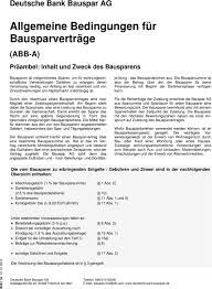 (ehemals deutsche bank bauspar ag) kontaktformular. Allgemeine Bedingungen Fur Bausparvertrage Pdf Free Download