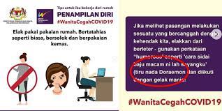 Ministry of women, community & social development invites interested consultants/consulting firms to submit proposal for the following consulting service; Malaysia S Ministry Advised Women To Wear Makeup While Working At Home And Speak To Spouse In Doraemon Voice The Online Citizen Asia
