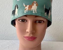 Cavalier King Charles Spaniel Dog Print Scrub Cap