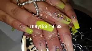 Ideas de uñas acrílicas 2019_2020. Unas Acrilicas Color Amarillo Neon Acrilicos Miasecret Manicuravip Com