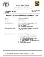 Use the download button below or simple online reader. English Panel Meeting 3 2018 Docx Sjk T Ladang Regent 73200 Gemencheh Negeri Sembilan Darul Khusus Tel 06 4316643 Fax 06 Kod Sekolah Nbd 5031 Course Hero
