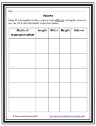 Investigating Volume Worksheet 5 Md 3 Freebie 5th Grade