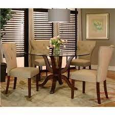 Michael Aaron Sonnet 5 Piece Dining Set 25637 47 41 4x11 Glass Round Dining Table Dining Room Sets Dining Table Chairs