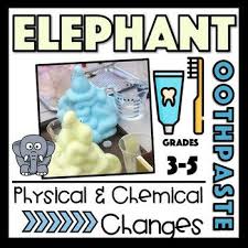 Physical And Chemical Changes Elephant S By Sarah S Stem Stuff Teachers Pay Teachers Elephant Toothpaste Elephant Toothpaste Experiment Chemical Changes