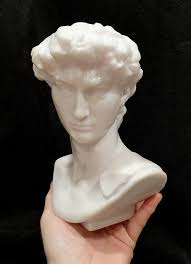 Emlems Large 20cm david bust Silicone Mould for cake toppers, fondant,  clay, resin and much more