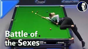 Mark allen and reanne evans are set to clash on monday night (picture: Battle Of The Sexes Reanne Evans Vs Shaun Murphy 2019 Champion Of Champions Last 16 Youtube