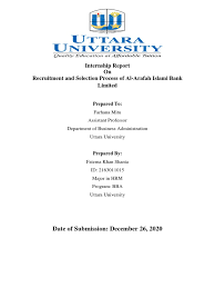 Get to know sabah pay. Internship Report Recruitment Islamic Banking And Finance