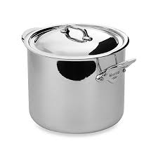 Mauviel M Cook 9 9 Quart Covered Magnetic Stainless Steel Stock Pot Steel Stock Mauviel Steel Handle