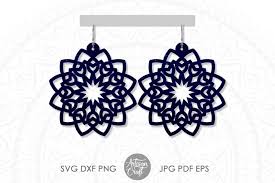 Download Free Svgs Download Mandala Earring Svg Earring Template Faux Leather Earrings Free Design Resources SVG, PNG, EPS, DXF File