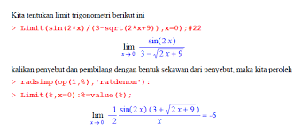 Un 2009 a − c jika lim =. Maple By Example Limit Fungsi Abdul Karim